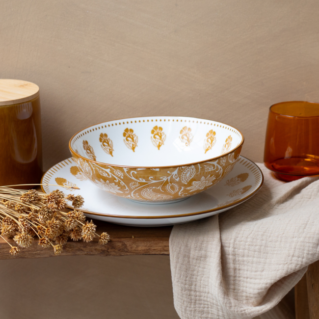 Lot de 6 assiettes creuses, AMBRE Lot de 6 assiettes creuses, AMBRE