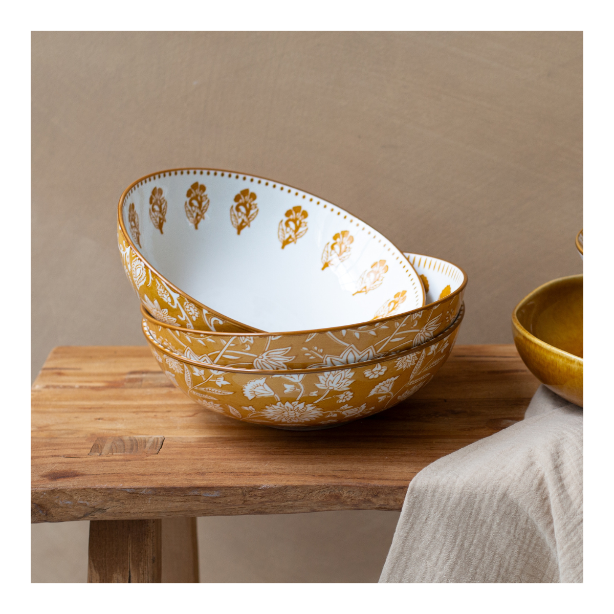 Lot de 6 assiettes creuses, AMBRE