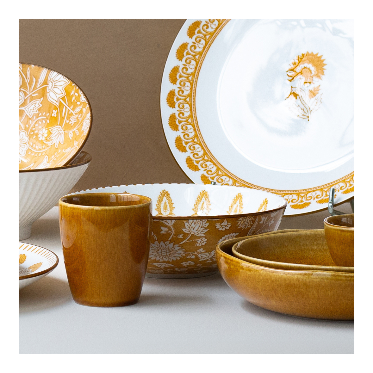 Lot de 6 assiettes creuses, AMBRE