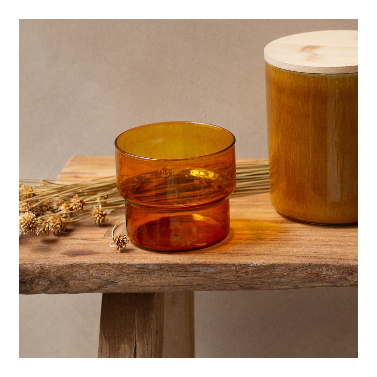 Lot de 4 verres, AMBRE