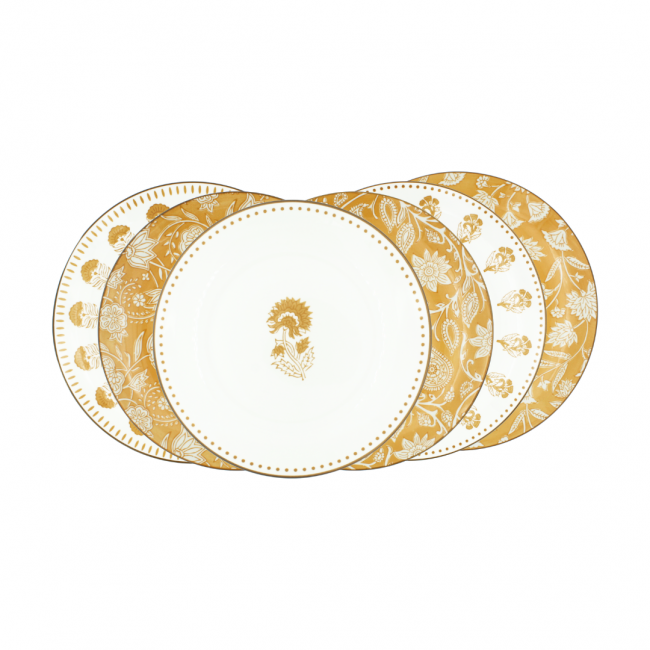 Lot de 6 grandes assiettes, AMBRE