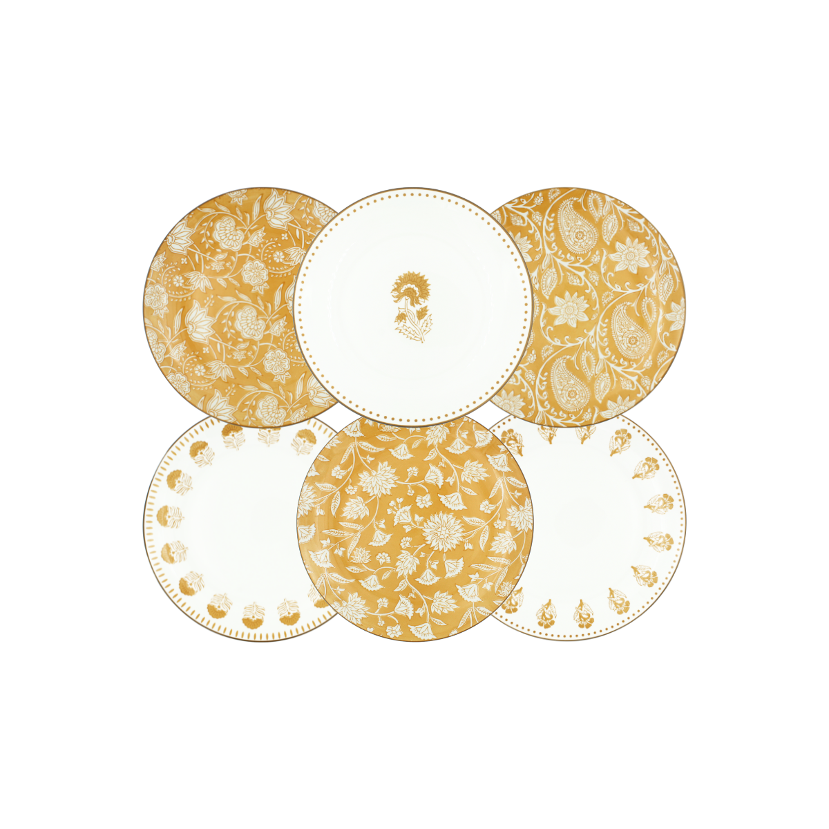 Lot de 6 assiettes à dessert, AMBRE