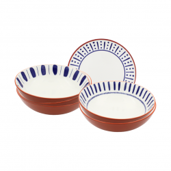 Lot de 6 assiettes creuses, SANTORIN Lot de 6 assiettes creuses, SANTORIN