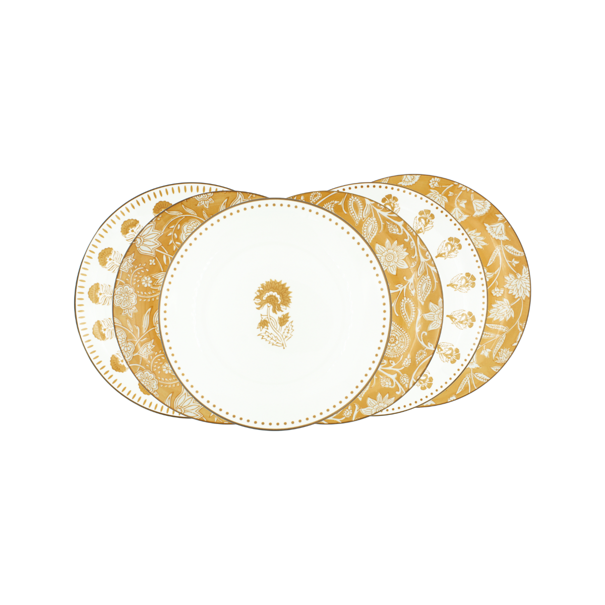 Lot de 6 grandes assiettes, AMBRE