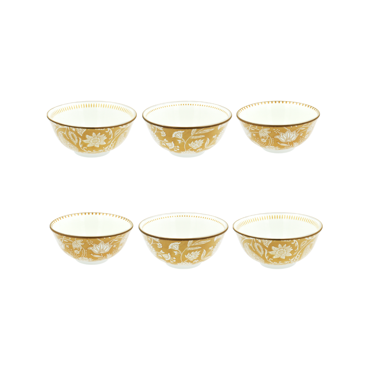 Lot de 6 bols médiums, AMBRE