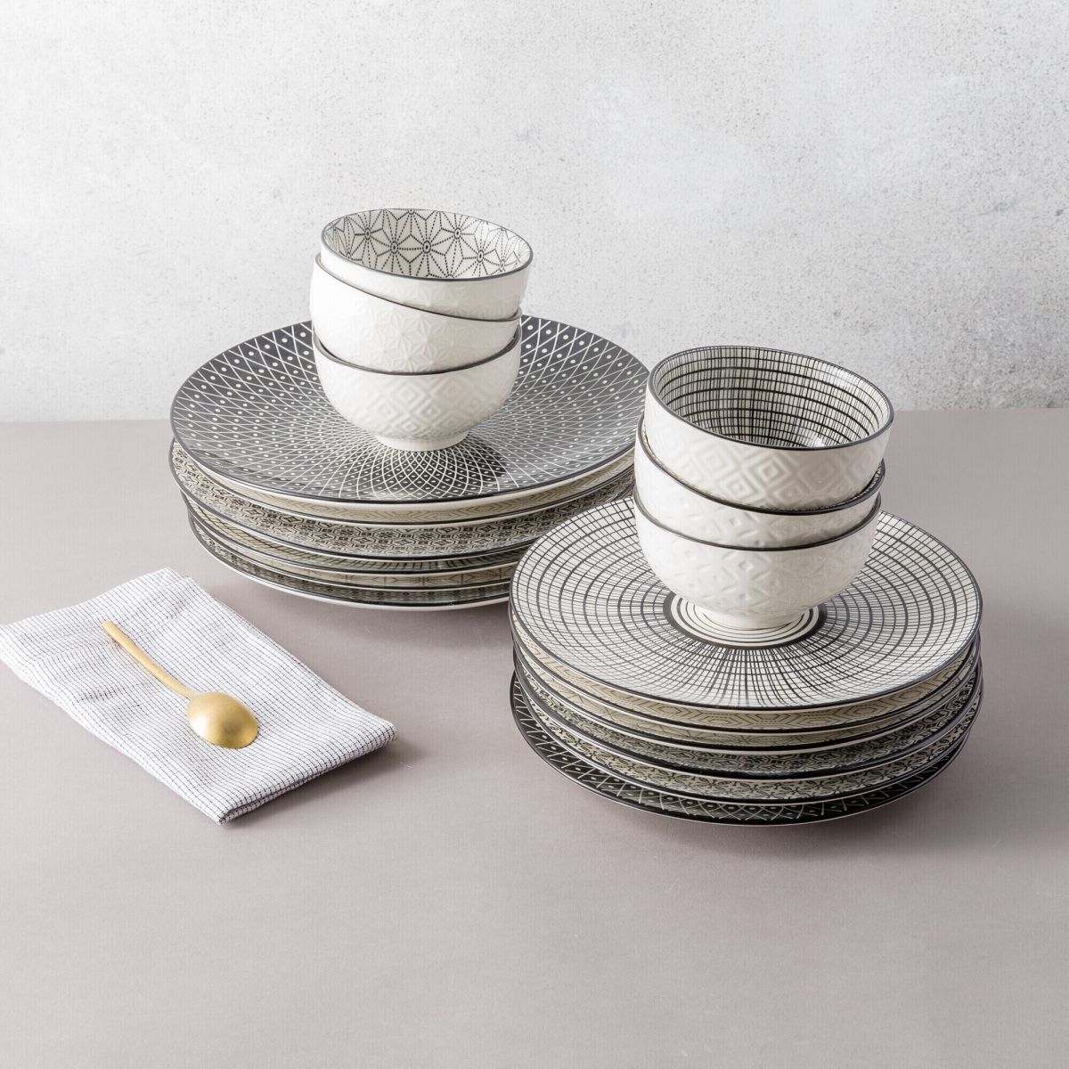 Lot de 6 petits bols, design 2, KOMAE