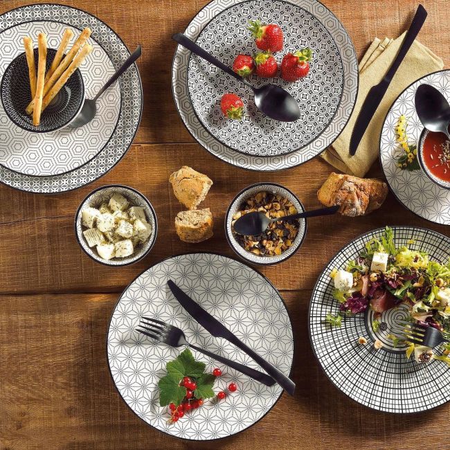 Lot de 6 grandes assiettes, KOMAE