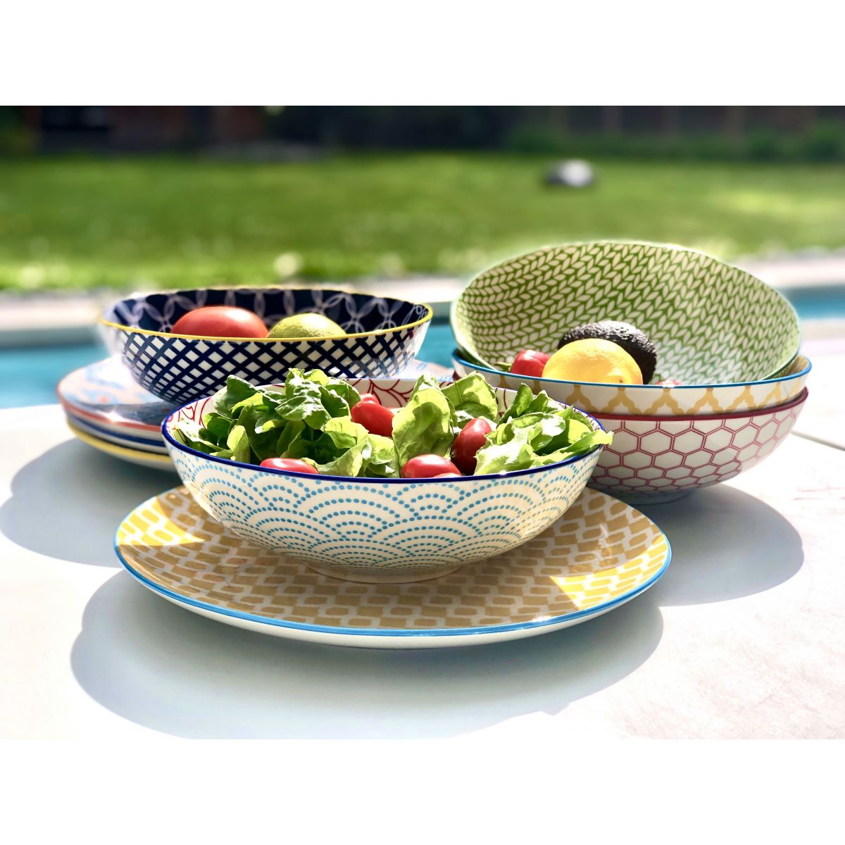 Lot de 6 assiettes creuses, SABAE