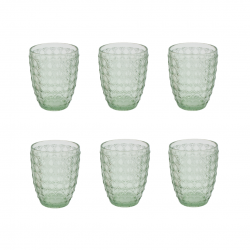 Lot de 6 verres vert, HANAE