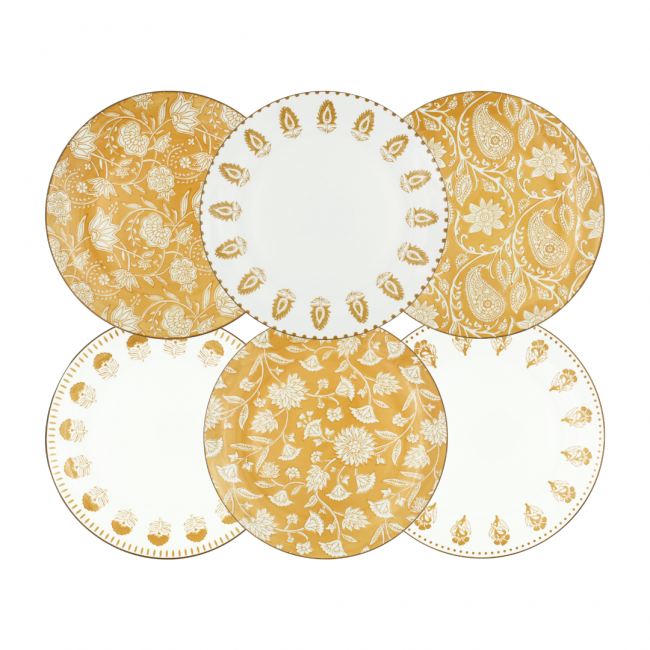 Lot de 6 grandes assiettes