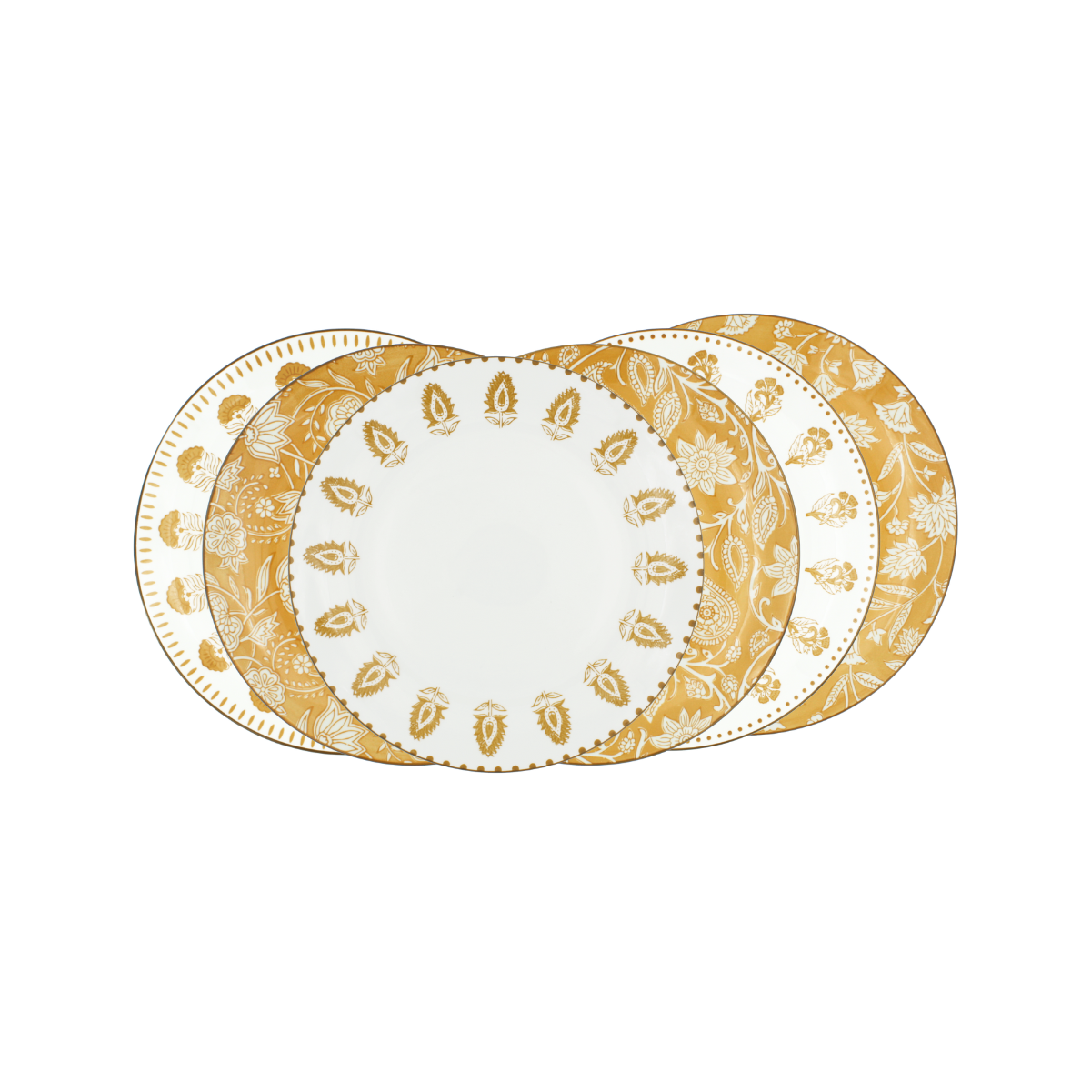 Lot de 6 grandes assiettes