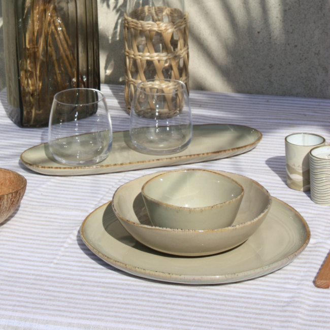 Lot de 6 grandes assiettes, DUNE