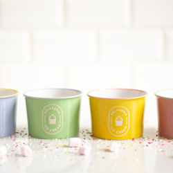 Coffret de 4 coupes à glaces et 4 cuillères, GELATERIA