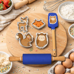 Lot de 6 accessoires forme Hibou, HAPPY CAKE