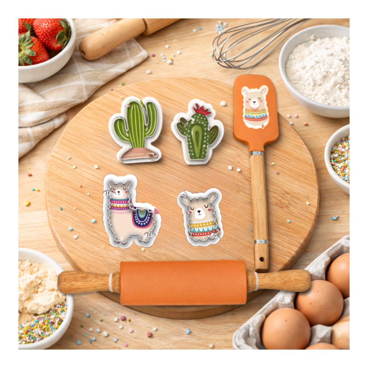 Lot de 6 accessoires forme lama