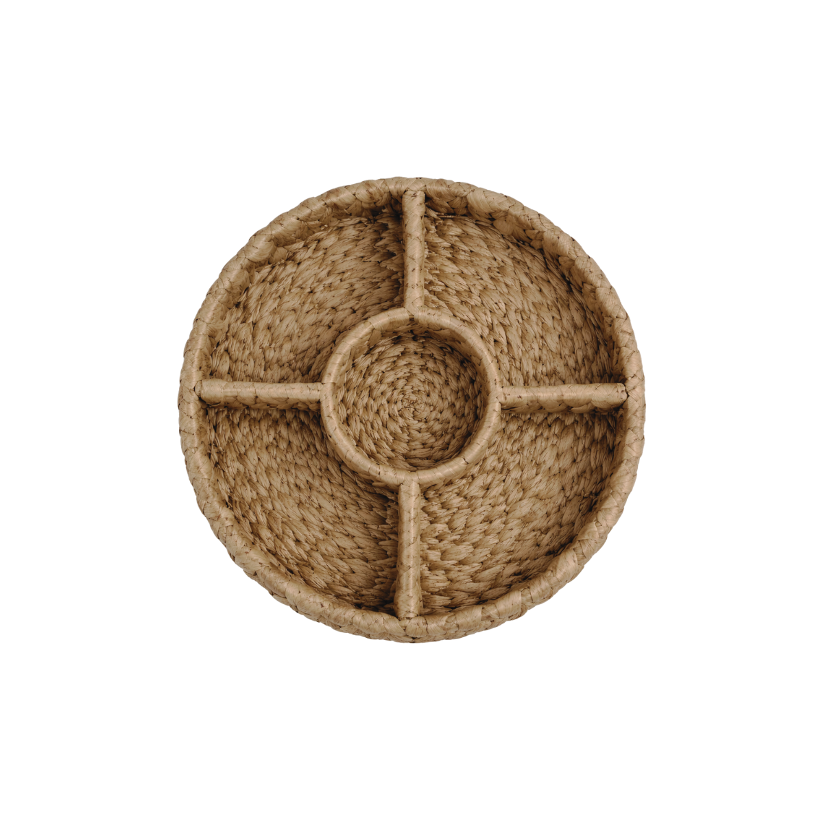 Plateau apéritif tressé avec compartiments