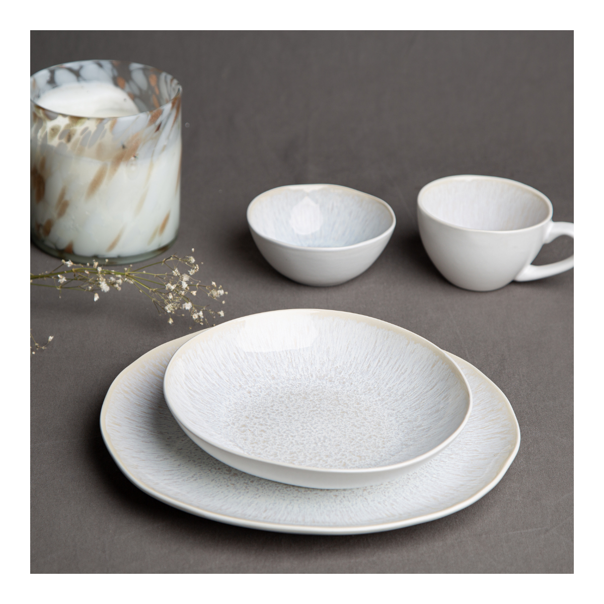 Lot de 6 assiettes creuses NUAGE