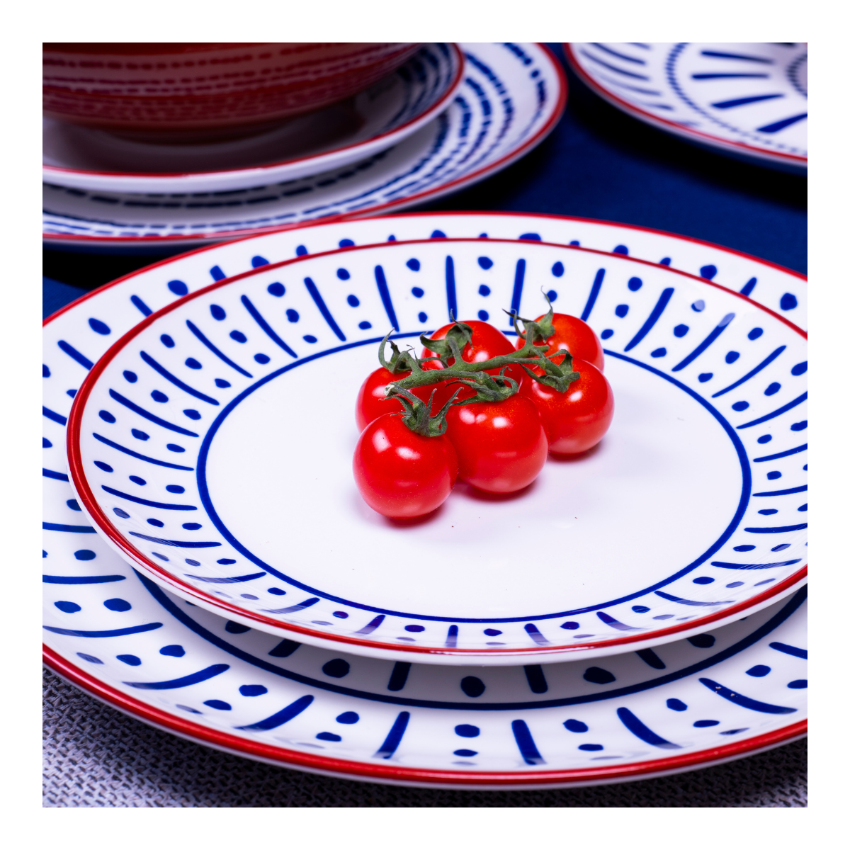 Lot de 6 assiettes à dessert, SANTORIN