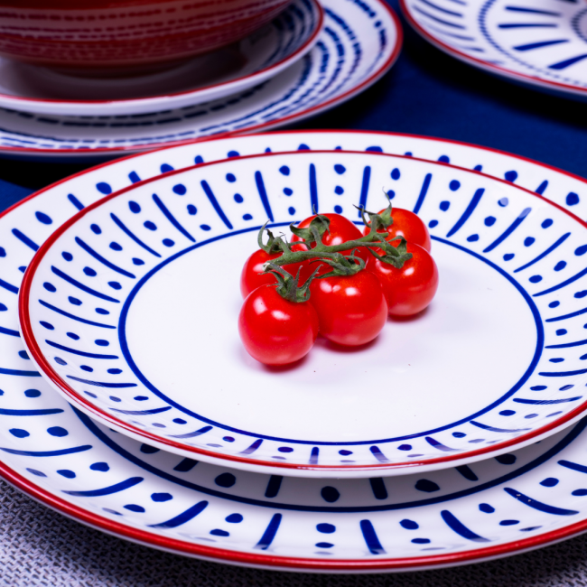 Lot de 6 assiettes à dessert, SANTORIN