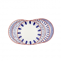 Lot de 6 assiettes à dessert, SANTORIN