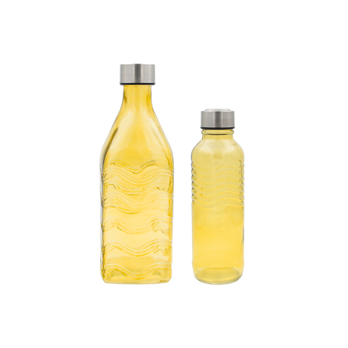 Lot de 2 bouteilles en verre