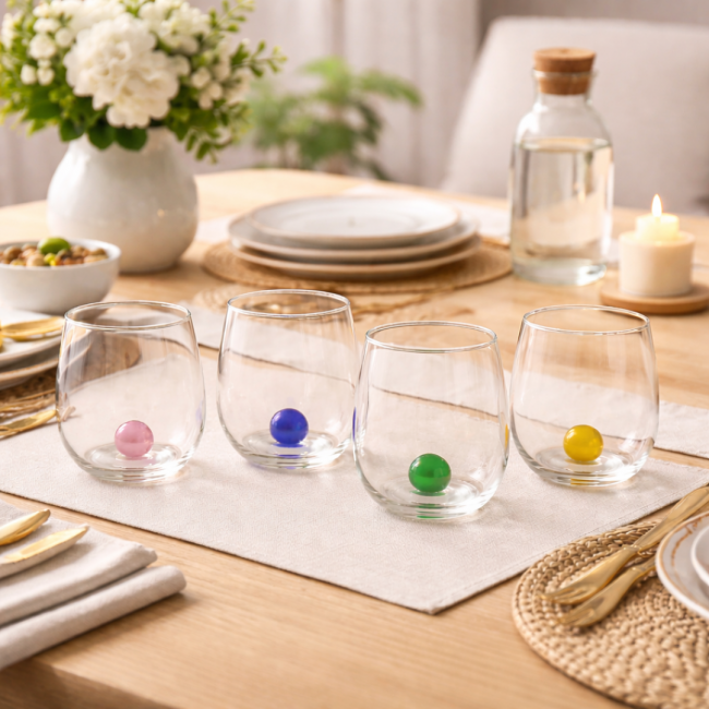 Lot de 4 verres, GAIA