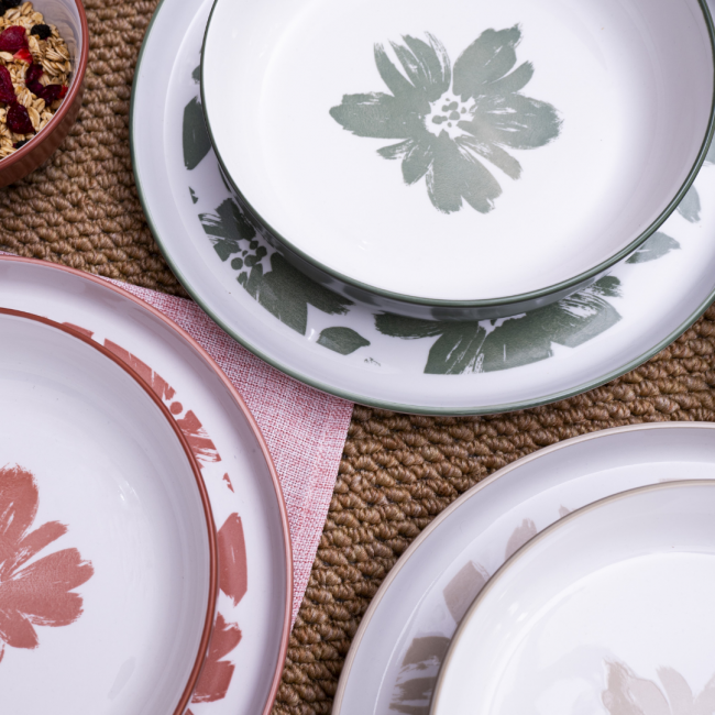 Lot de 6 assiettes creuses, HANAE