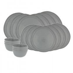 Service d'assiettes et bols 18 pièces, GALET