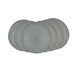 Lot de 6 grandes assiettes, GALET