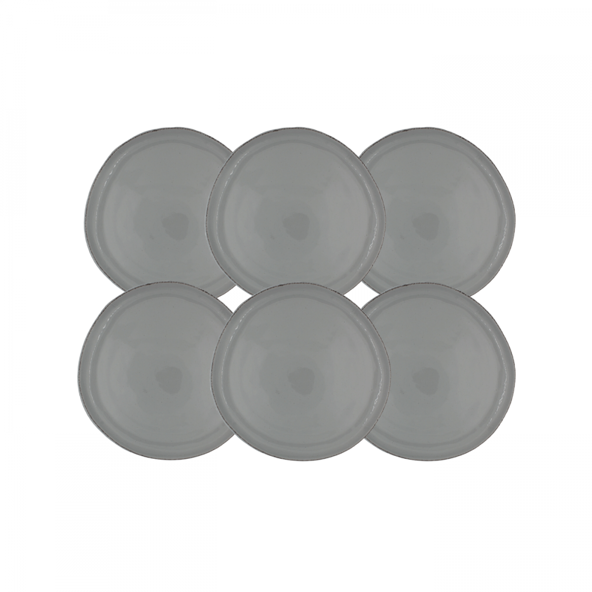 Lot de 6 petites assiettes à dessert, GALET