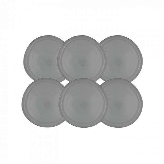 Lot de 6 petites assiettes à dessert, GALET