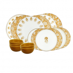 Service 18 pièces d'assiettes et bols, AMBRE