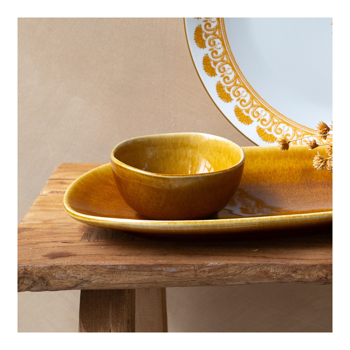 Service 18 pièces d'assiettes et bols, AMBRE