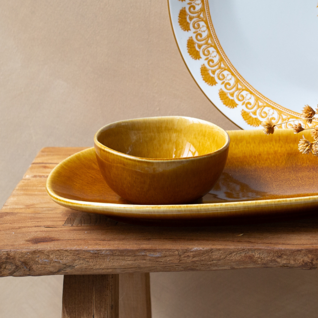 Service 18 pièces d'assiettes et bols, AMBRE