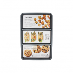 Plat à four Antiadhésif 3 compartiments rectangulaires, COMPARTIFOUR