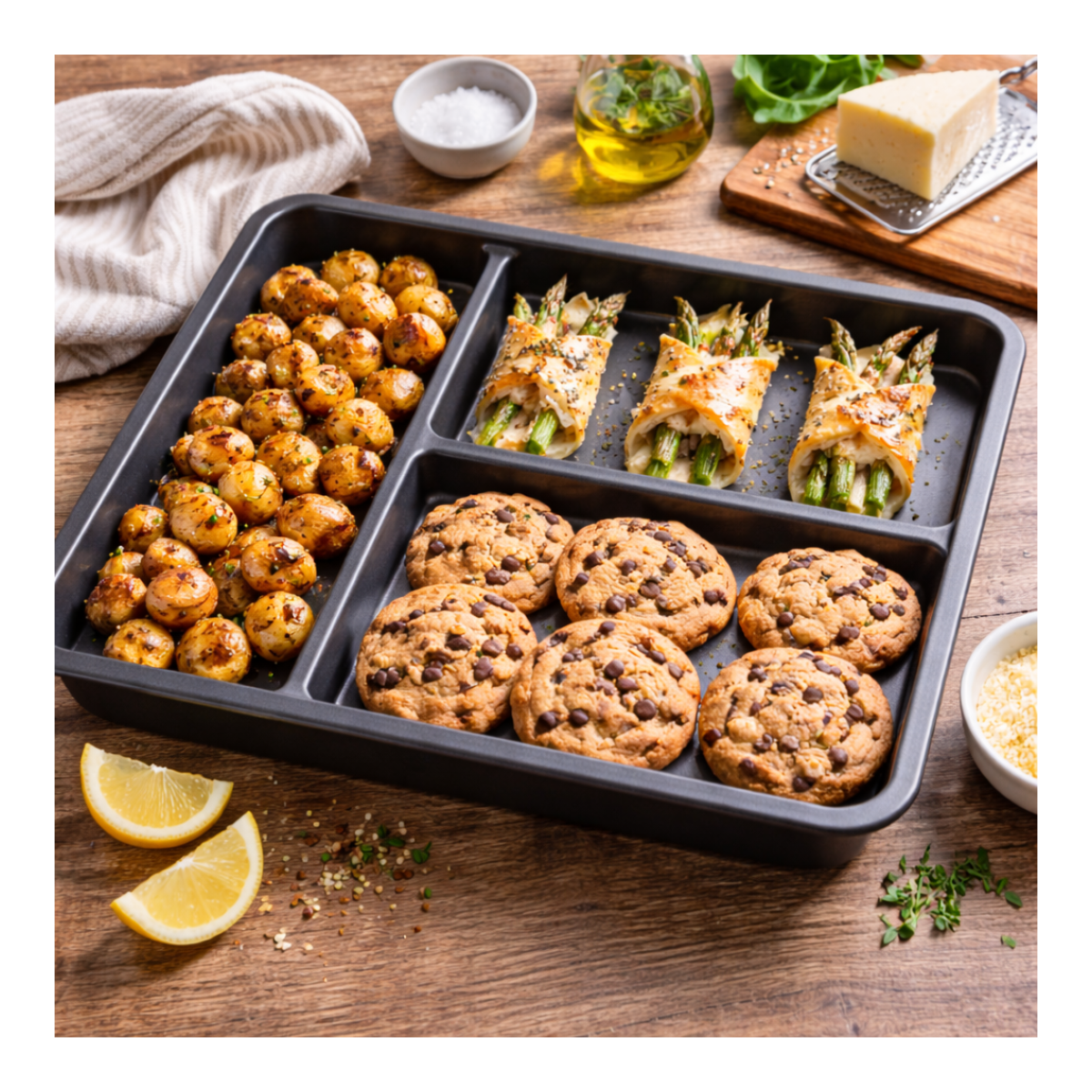 Plat à four Antiadhésif 3 compartiments, COMPARTIFOUR