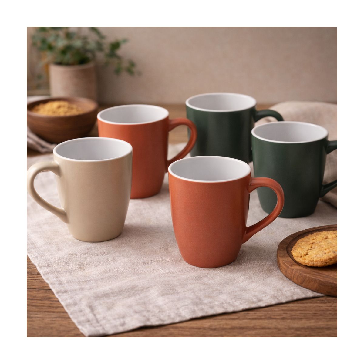 Lot de 6 mugs, HANAE