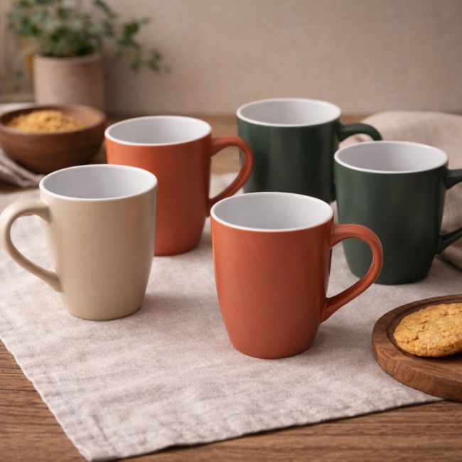Lot de 6 mugs, HANAE