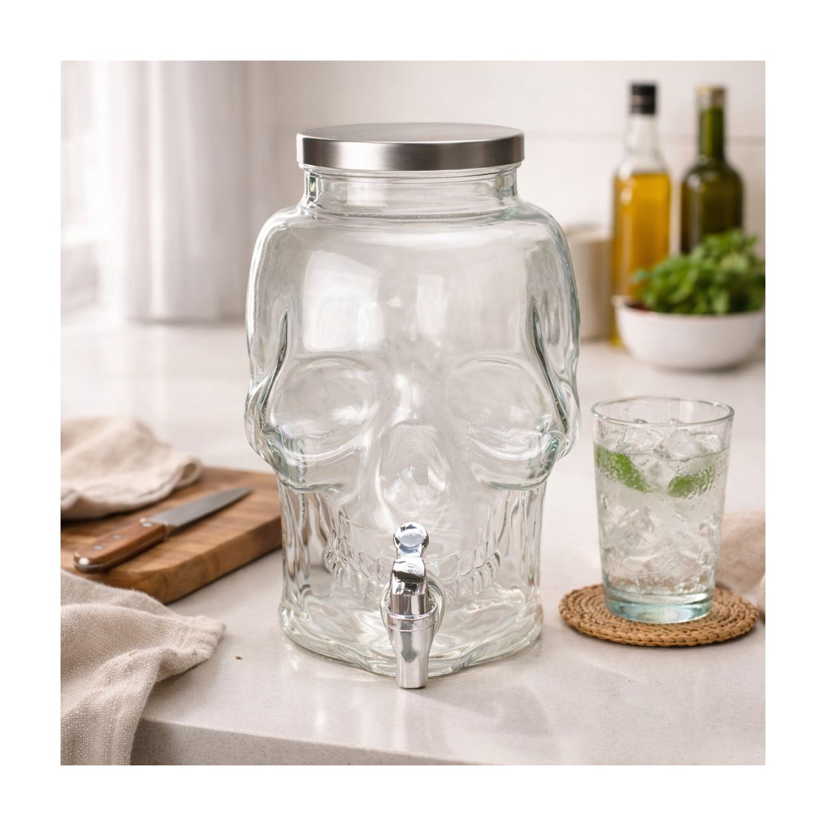 Fontaine à boisson tête de mort petit modèle, CUBANIOS