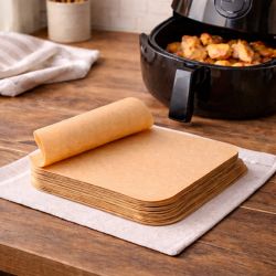 Set de 50 feuilles de cuisson sulfurisé carré, AIRFRYER