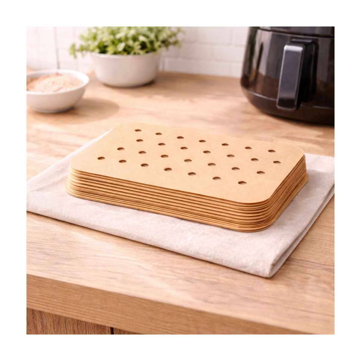 Set de 50 feuilles de cuisson sulfurisé rectangle, AIRFRYER