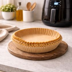 Set de 50 moules en papier de cuisson sulfurisé rond, AIRFRYER