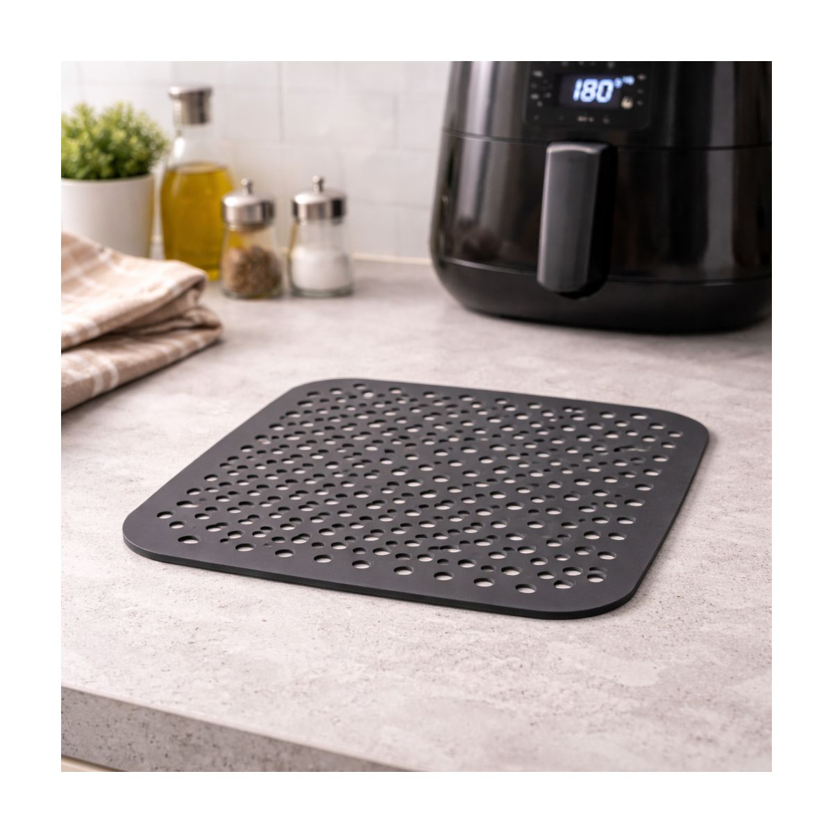 Tapis de cuisson en silicone carré, AIRFRYER