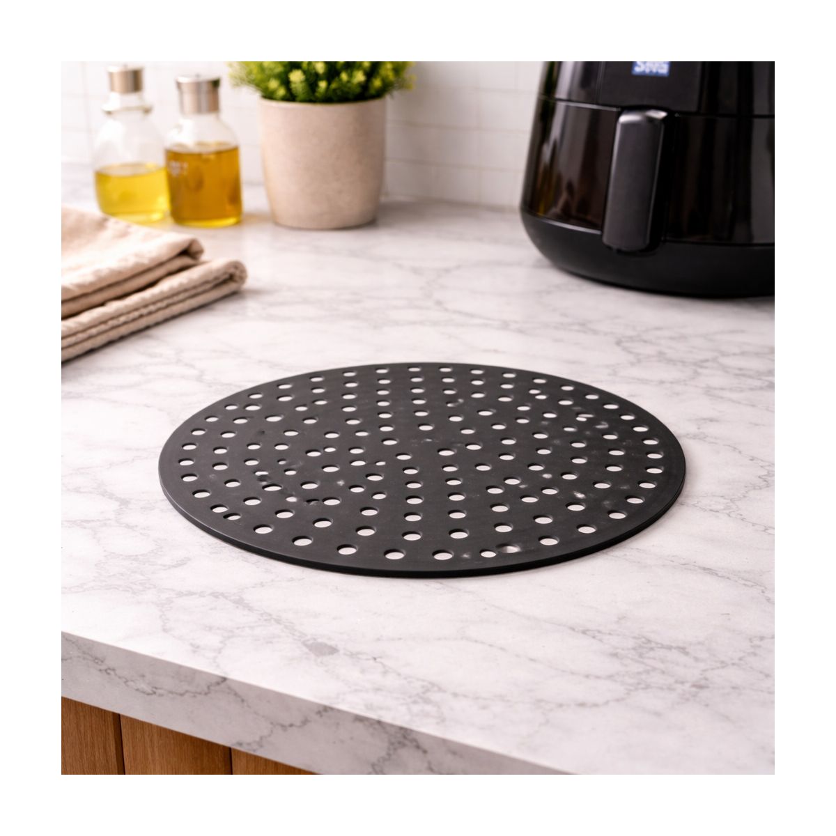 Tapis de cuisson en silicone rond, AIRFRYER