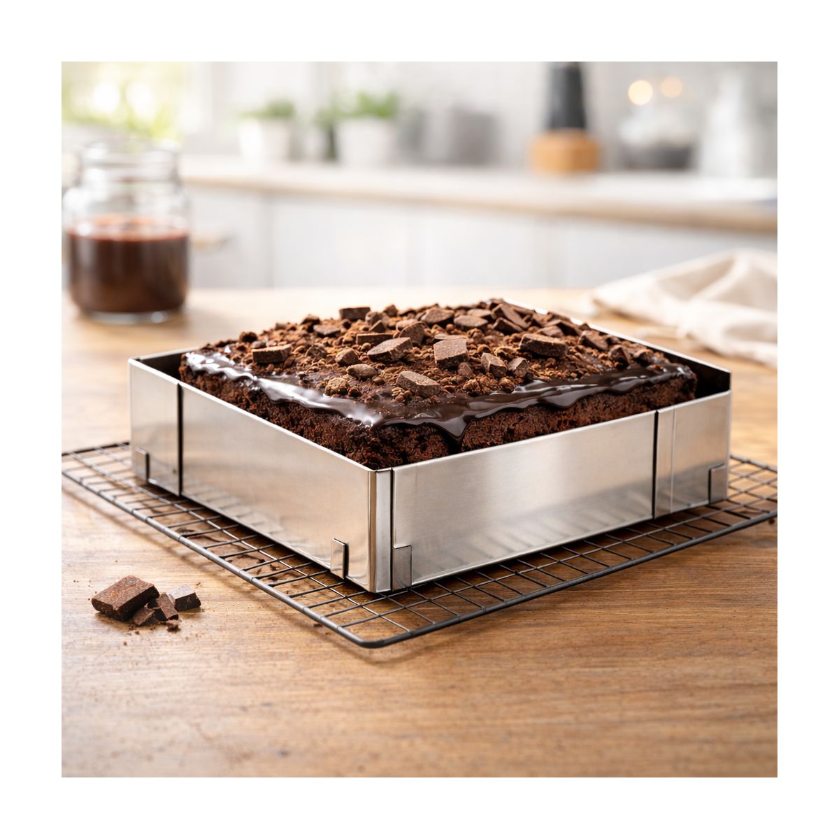 Cercle à gâteau et pâtisserie en carré extensible