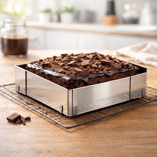 Cercle à gâteau et pâtisserie en carré extensible