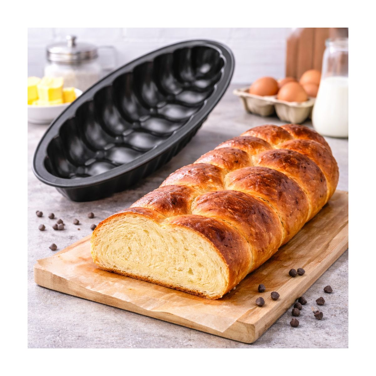 Moule à brioche tressée en inox
