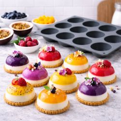 Plaque moules pour 12 dômes en silicone
