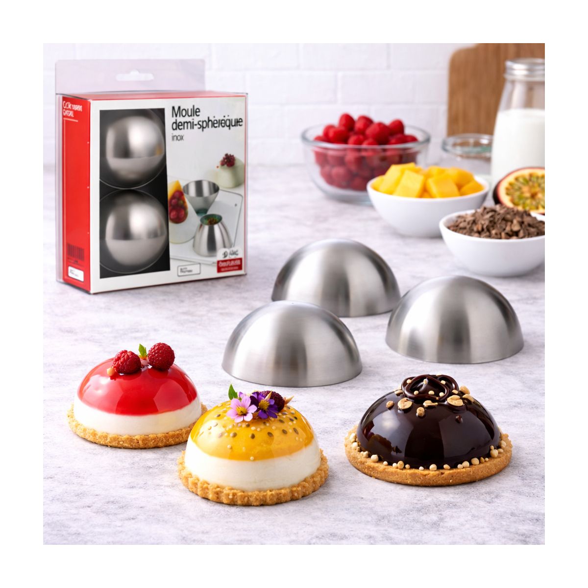 Set de 4 moules en forme de dômes