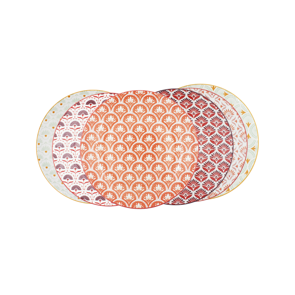 Lot de 6 grandes assiettes, ZOELA